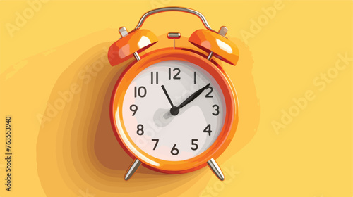 3d orange alarm clock render watch sleeping or dead