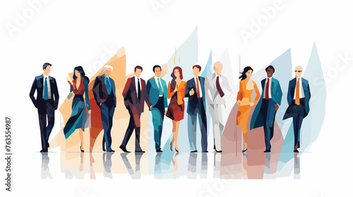 Abstract business people illustration flat vector 