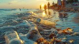 Community Beach Clean-Up: Volunteers Tackling Plastic Pollution Generative AI