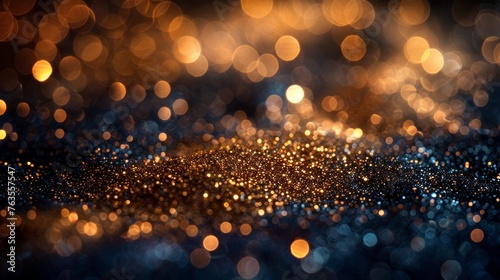 Sparkling Silver and Gold Abstract Background with Sharp Focus Generative AI