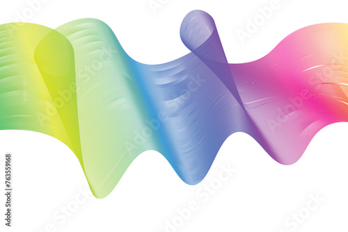 Rainbow wavy background. Geometric abstract vector illustration with gradient color waves. Futuristic cover design for notebook paper, copybook brochures, book, magazine, print