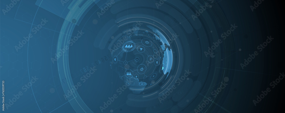 Abstract Artificial intelligence. Cloud computing. Machine learning. Technology web background. Virtual concept futuristic background Abstract Artificial intelligence. Cloud computing. Machine learning. Technology web background. Virtual concept futuristic background
