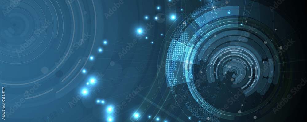 Fototapeta premium Abstract Artificial intelligence. Cloud computing. Machine learning. Technology web background. Virtual concept futuristic background