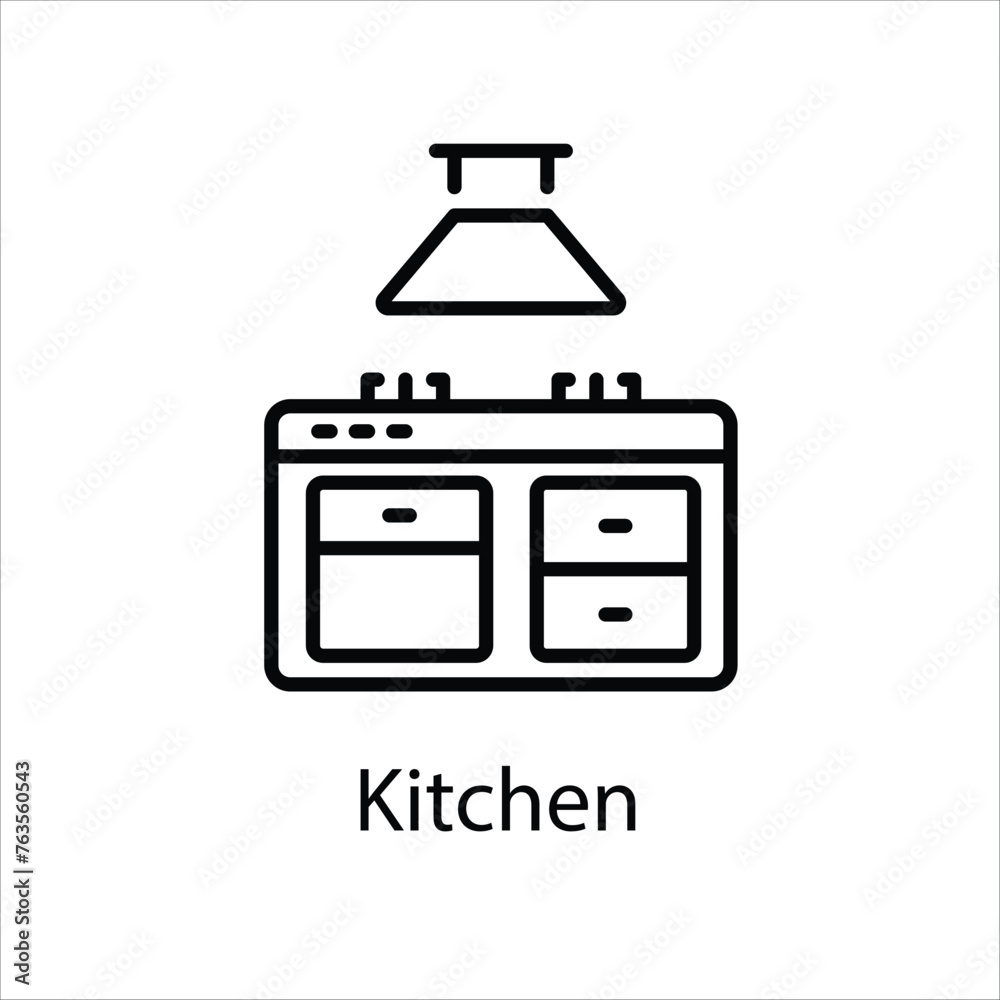 Kitchen vector icon Kitchen vector icon