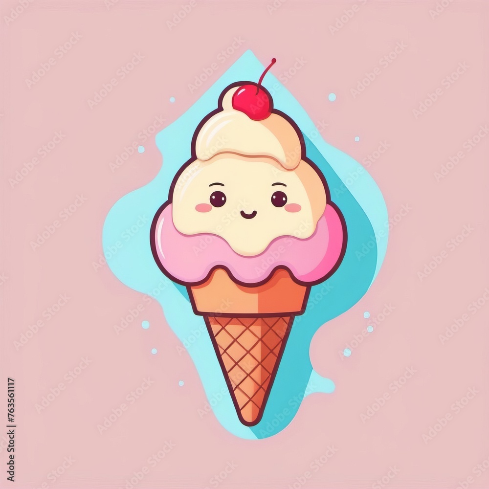 Organic ice cream in waffle cone. Summer mood, pastel colored dessert, delicious refreshing gelato. Organic ice cream in waffle cone. Summer mood, pastel colored dessert, delicious refreshing gelato.
