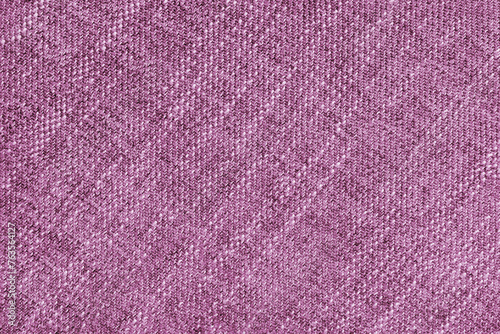 Coarse weave jacquard fabric texture background, pink cloth texture. Textile background, furniture textile material, wallpaper, backdrop. Textile structure close up.