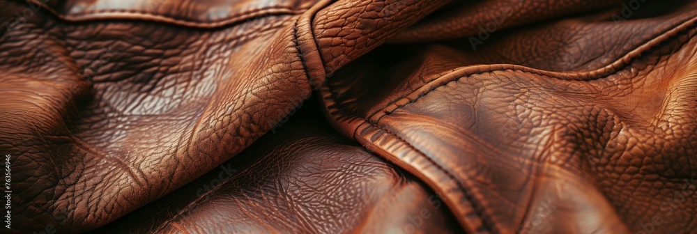 Obraz premium brown leather jacket background