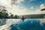 Serene Infinity Pool with Jungle View