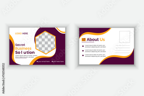 digital creative modern social media postcard design template.
