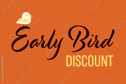 Obraz na płótnie Early Bird Special discount sale event banner or poster. w salonie