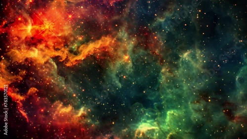 colorful galaxy nebula particles space background photo