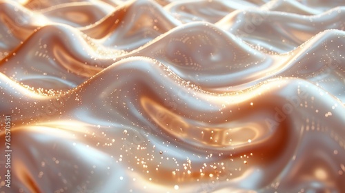  a close up view of a wavy surface with a lot of light coming out of the top of the image.