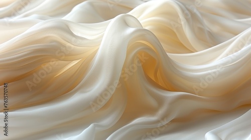  a close up of a white fabric with a wavy design on the bottom and bottom of the fabric, as well as the top part of the bottom part of the fabric.