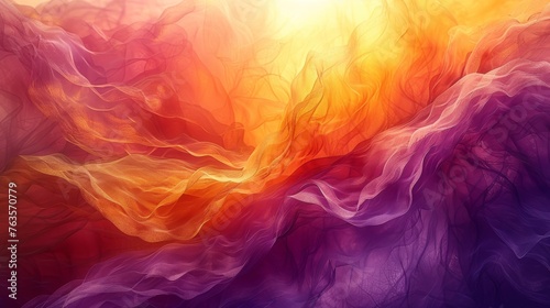  a multicolored abstract background with a sun in the middle of the image and a purple, orange, yellow, pink, and orange swirl in the middle of the image.