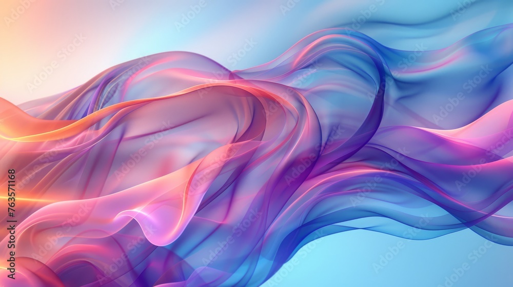 a computer generated image of a wave of blue, pink, and orange on a light blue background with a yellow center. a computer generated image of a wave of blue, pink, and orange on a light blue background with a yellow center.