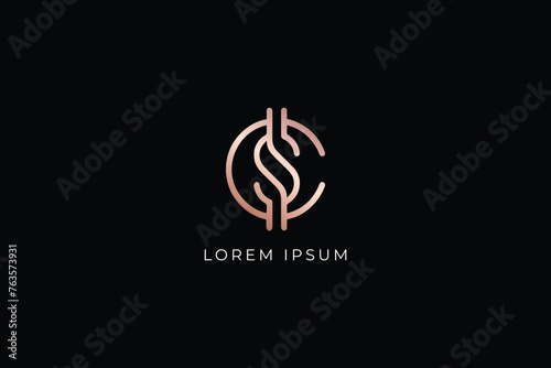 CS letter line style typo logo design, SC modern typo, business company logo design