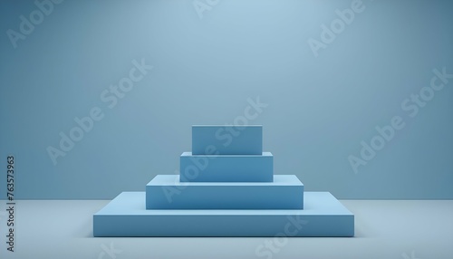 3D podium blue. Background for cosmetics. Background for the product. Background for banner. Background for advertising