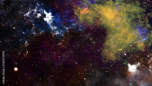 Wallpaper Mural colorful galaxy nebula particles space background Torontodigital.ca