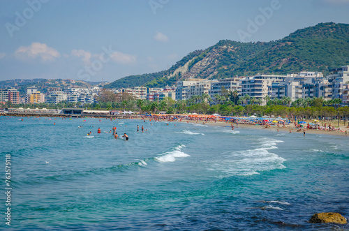 Beautiful summer sea landscape in Vlora, Albania photo