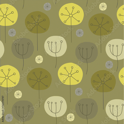 Hand draw seamless pattern floral elements. Arabic, oriental, indian motiv. Hand draw vector illustration