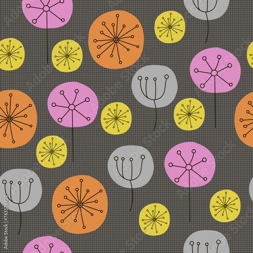 Hand draw seamless pattern floral elements. Arabic, oriental, indian motiv. Hand draw vector illustration