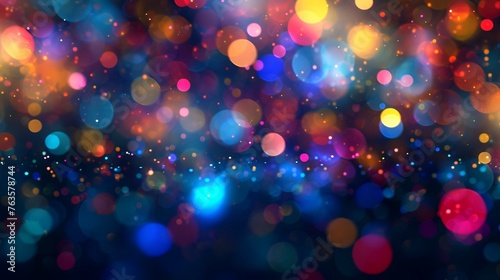 abstract background with bokeh defocused lights and stars.