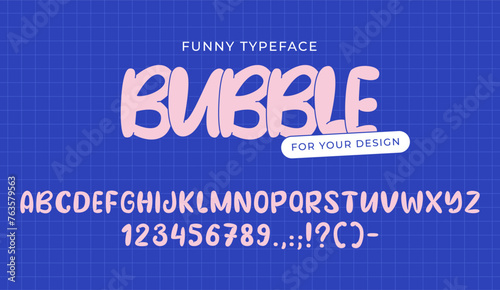 Bubble funny typeface