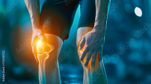 of a person suffering from knee pain