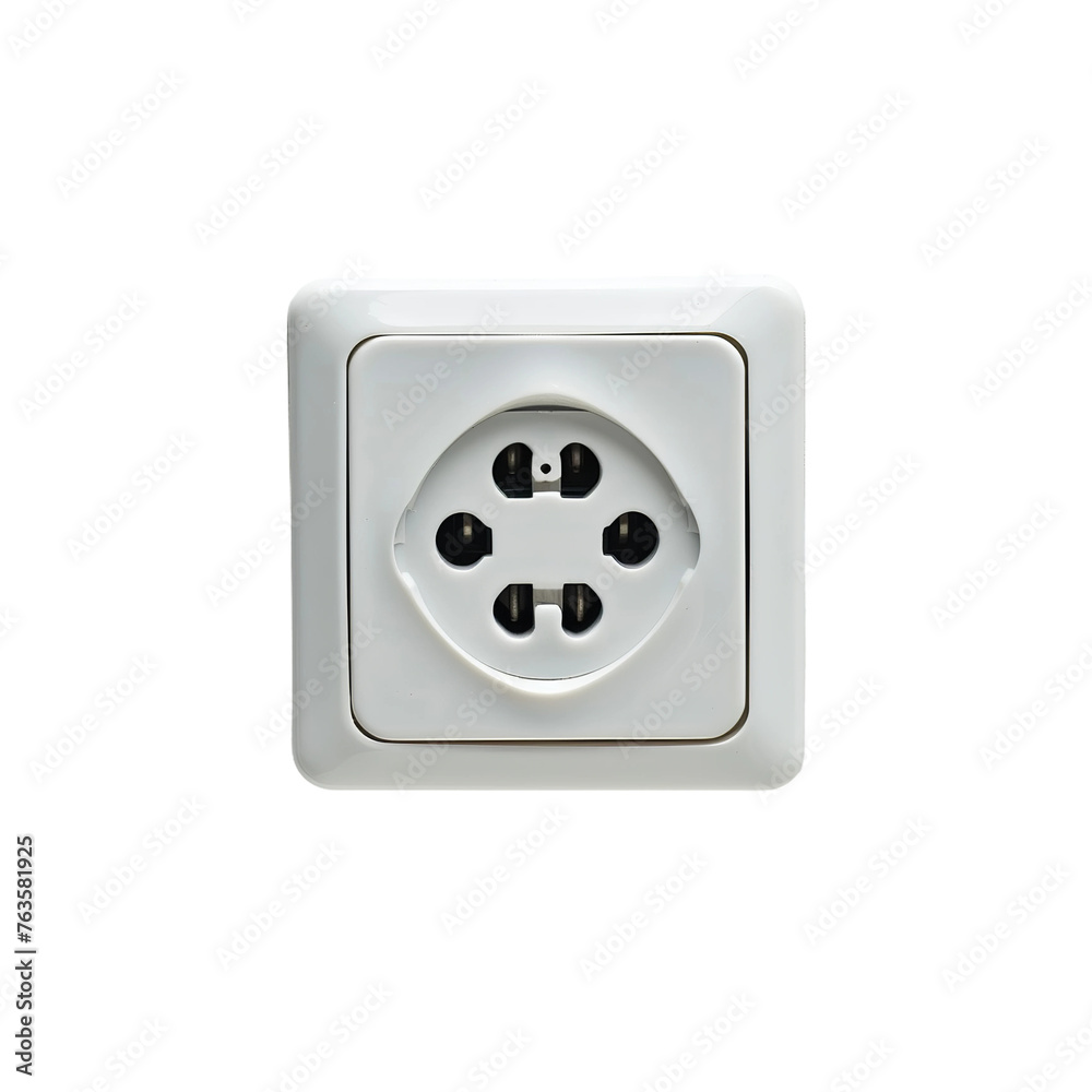 electrical outlet isolated on white background