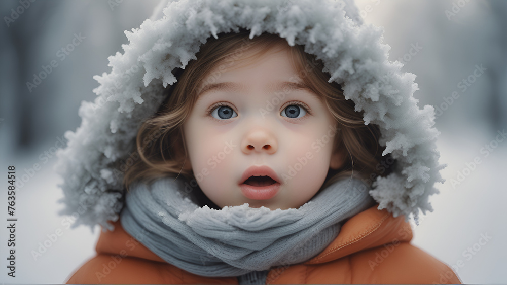 A close-up of a girl s breath in the cold air, with frost forming around their mouth, capturing the crisp and invigorating feel of winter air A close-up of a girl s breath in the cold air, with frost forming around their mouth, capturing the crisp and invigorating feel of winter air