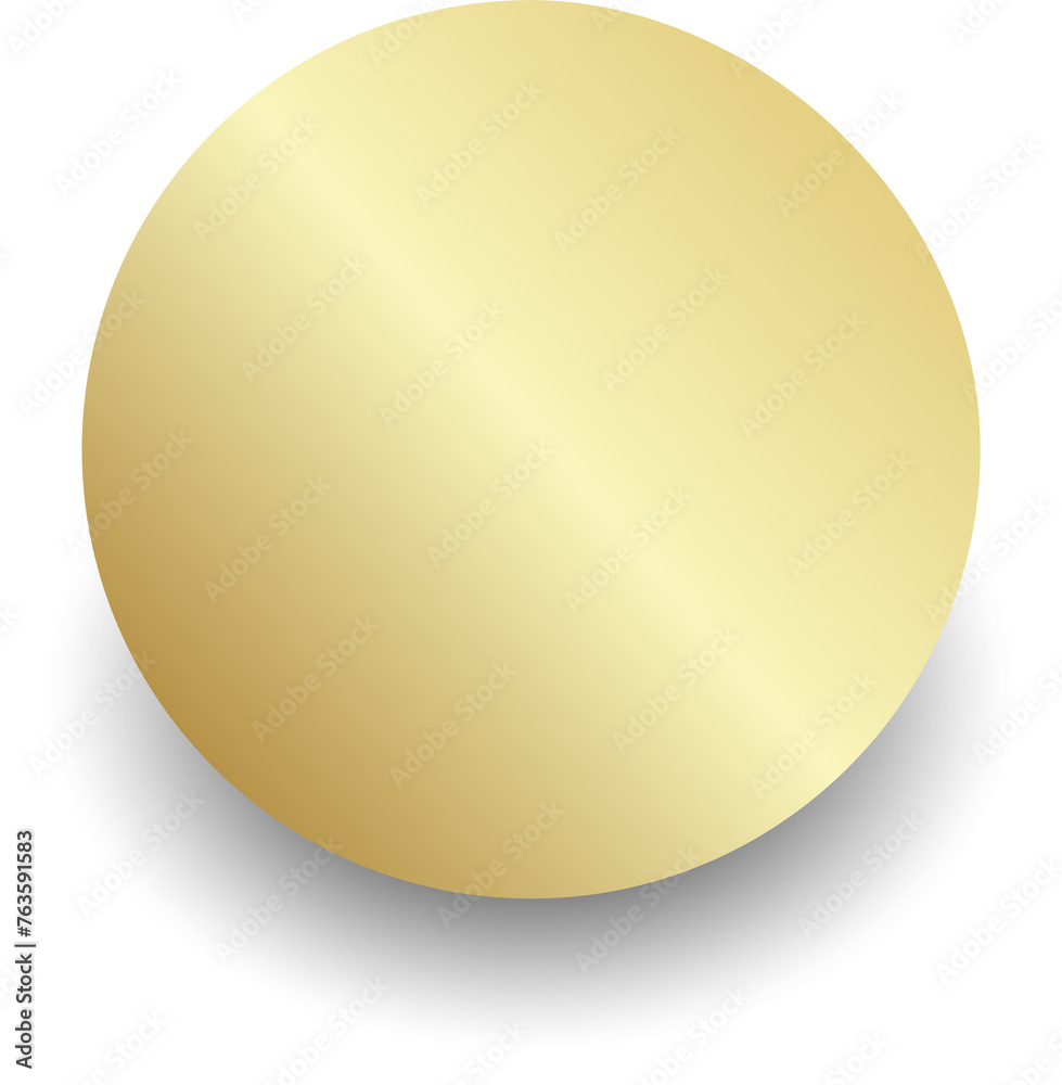 Gold paper circle and shadow Gold paper circle and shadow