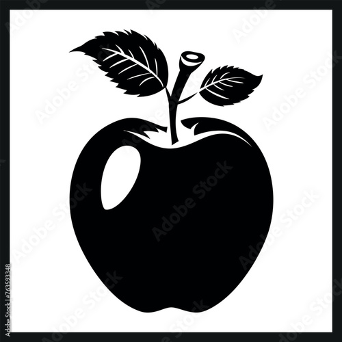 apple silhouette clipart on a white background