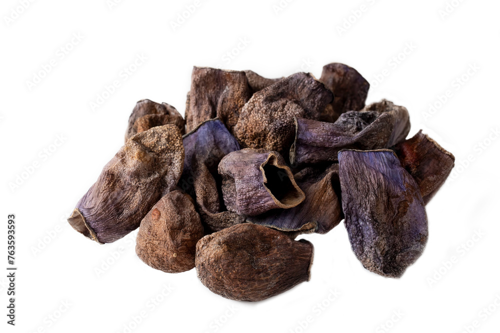 Heap of dried eggplant - Turkish name; kurutulmus patlican