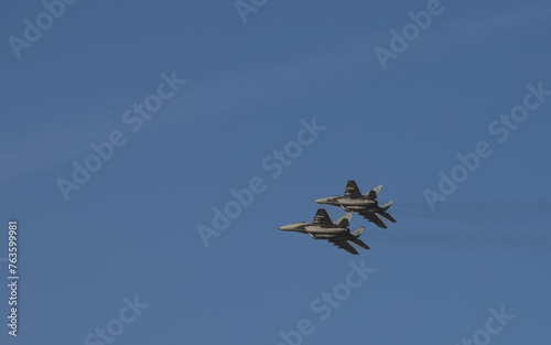 Fighter jet in the sky