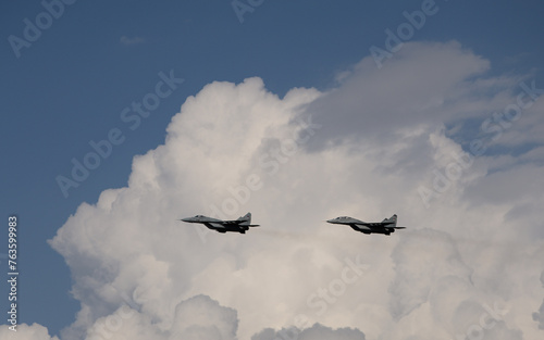 Fighter jet in the sky