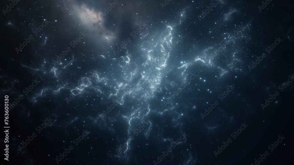 Cosmic Texture: A Serene Web of Silver and Midnight Nebulae Cosmic Texture: A Serene Web of Silver and Midnight Nebulae
