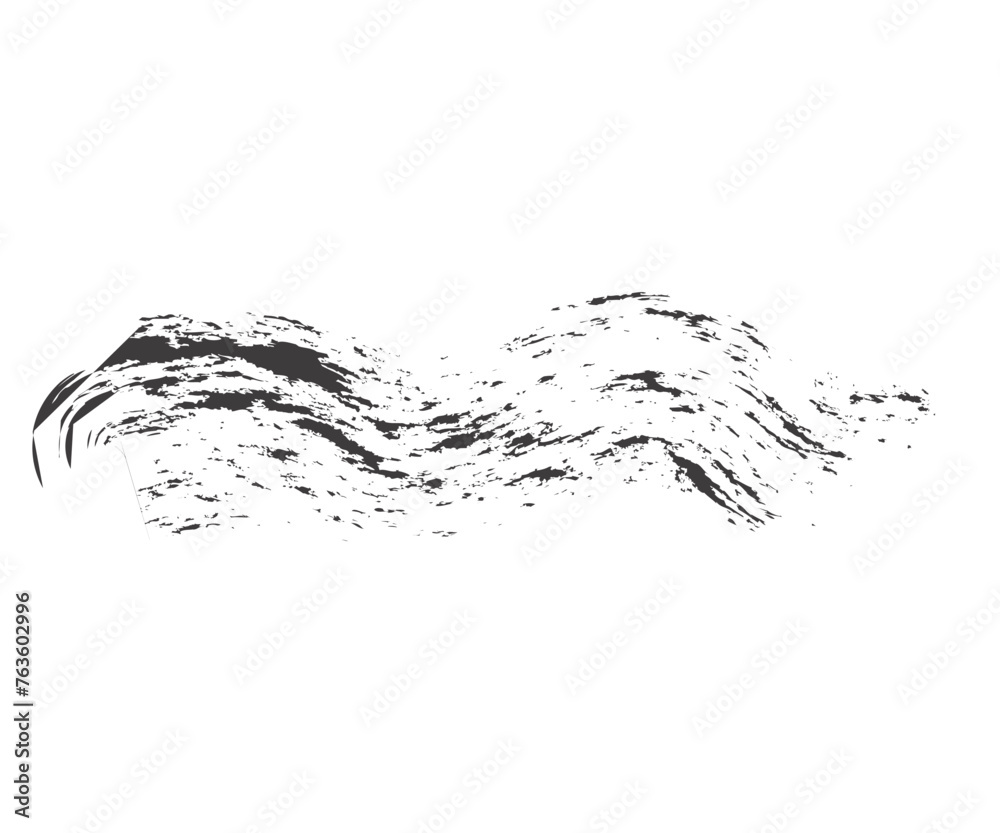 Seamless Wave Pattern, Hand drawn water sea modern vector background