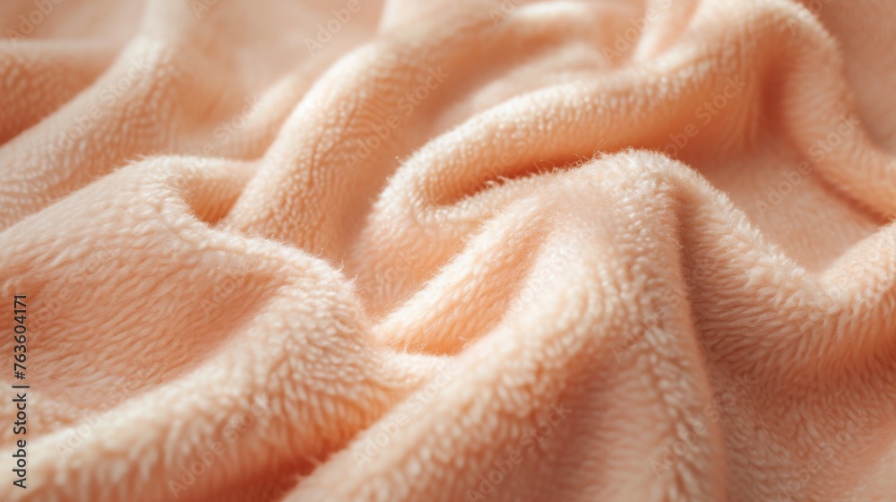 Close- up fur texture as background, shallow dof. Orange microfiber cloth texture - abstract photo background. Concept: A high-quality texture showcasing comfort and luxury. Close- up fur texture as background, shallow dof. Orange microfiber cloth texture - abstract photo background. Concept: A high-quality texture showcasing comfort and luxury.