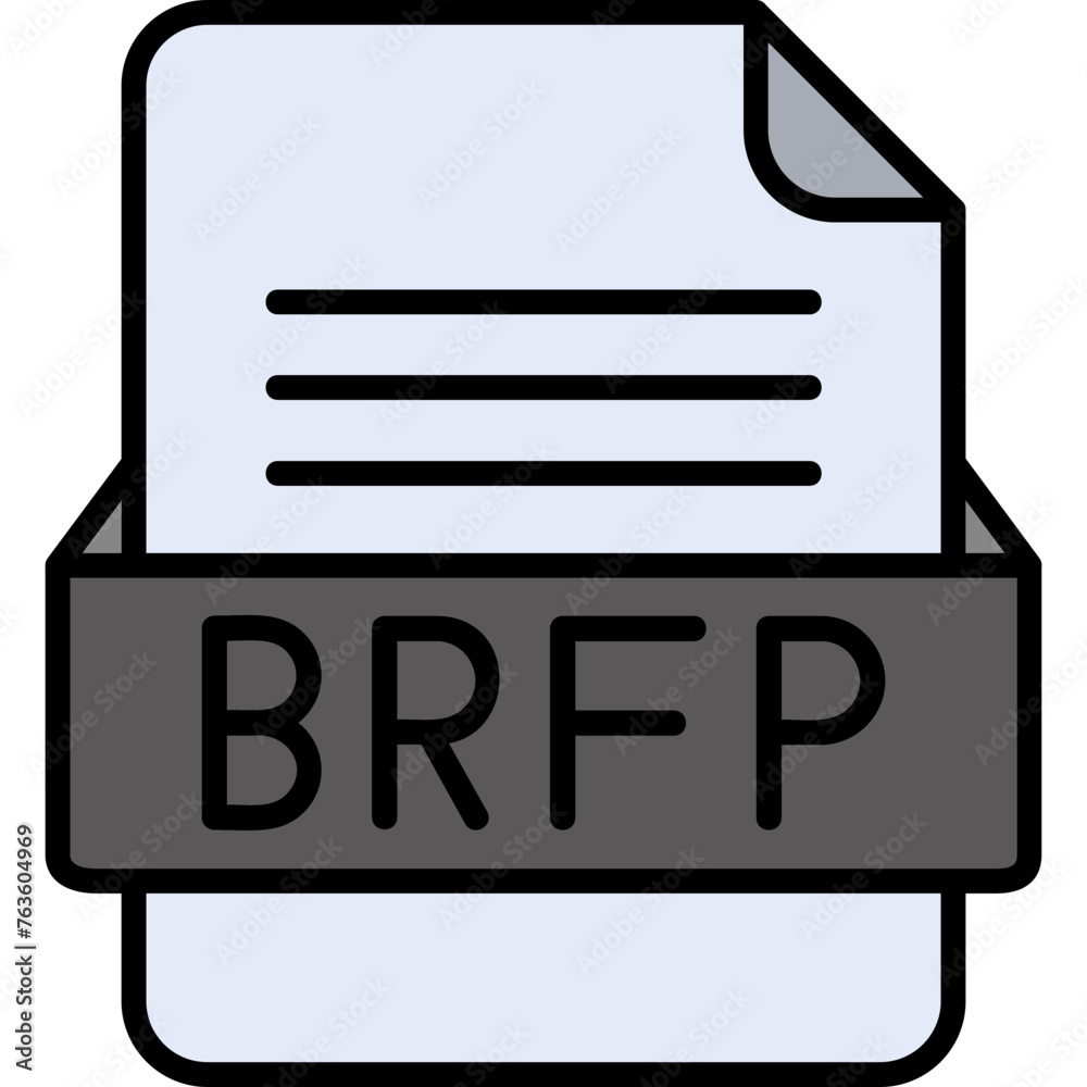 BREP File Format Vector Icon Design BREP File Format Vector Icon Design