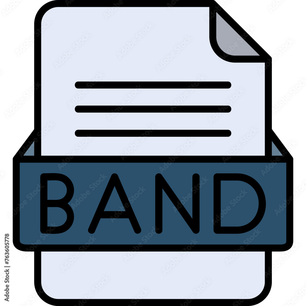 BAND File Format Vector Icon Design BAND File Format Vector Icon Design