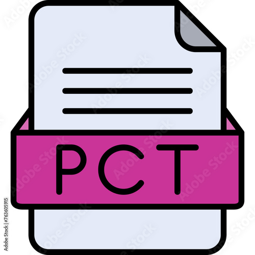 PCT File Format Vector Icon Design