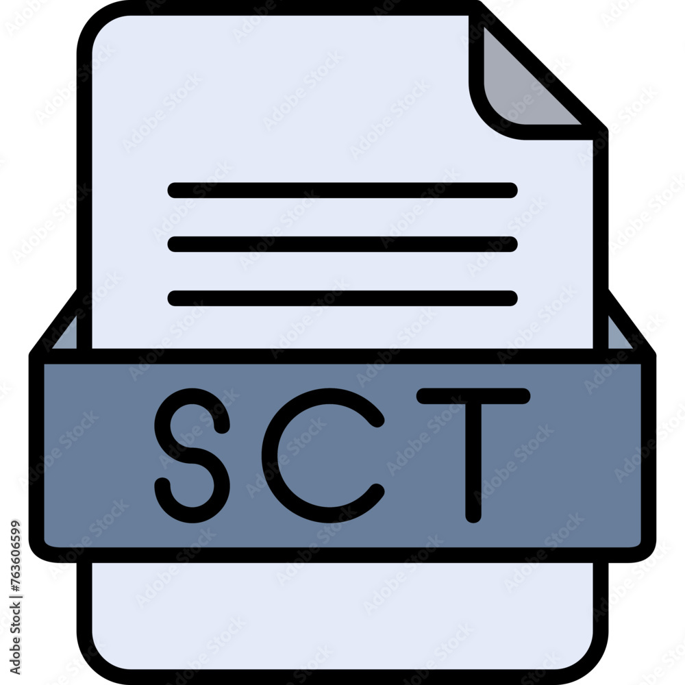 SCT File Format Vector Icon Design SCT File Format Vector Icon Design