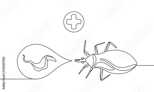 Triatomine bug and virus photo