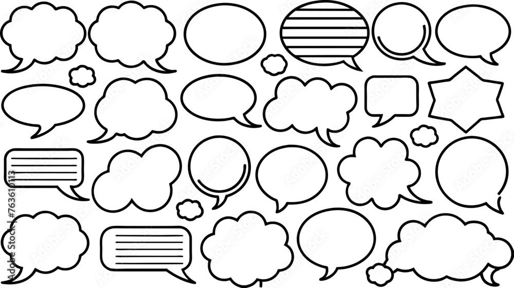 Speech bubbles. Doodles set Speech bubbles. Doodles set