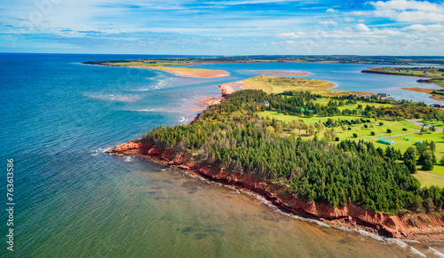 Rocky Shore on the Atlantic Ocean. Prince Edward Island, Canada