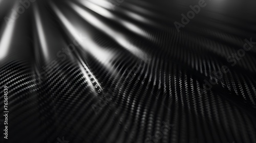 carbon kevlar fiber design texture wallpaper, fine industrial carbon fiber abstract wavy sheet structure detail in full frame view