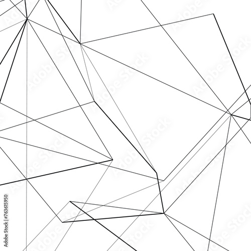 Connected abstract pattern with overlapping lines. Vector technology background