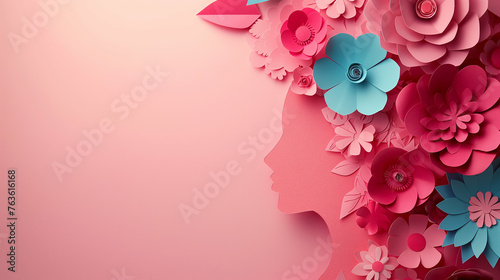 colorful paper wallpaper, mother's day concept © Demencial Studies