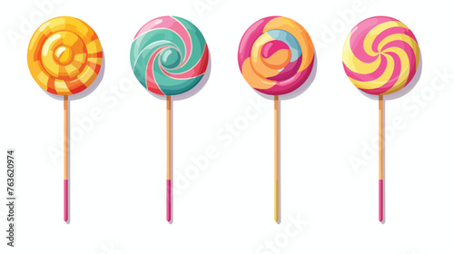 Lollipop candy illustration. Image for confectioner