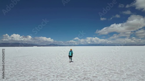 aerial view of Salinas Grandes, Jujuy, Argentina - mar 2th 2024 photo